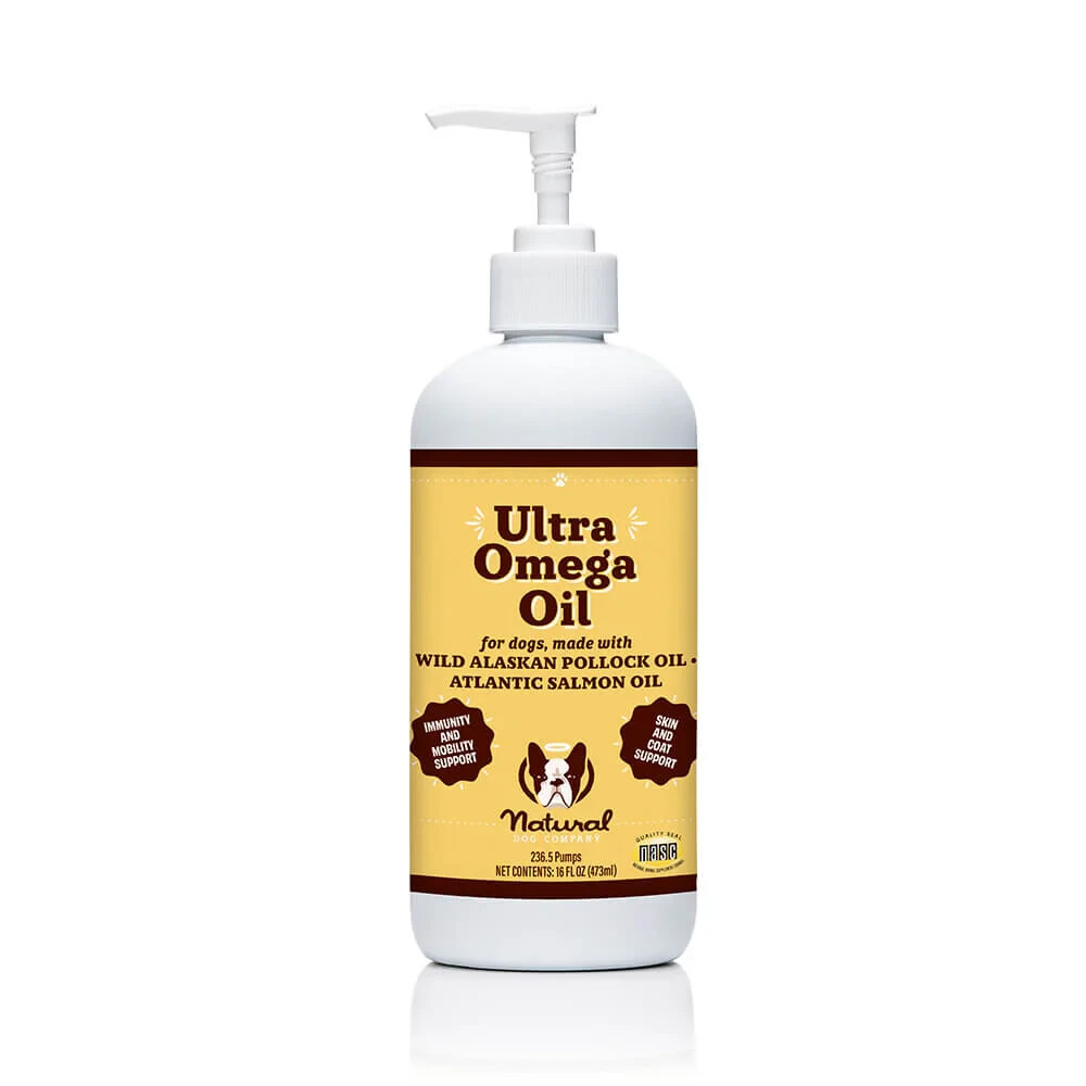 Ultra Omega 3 Fish Oil for Dogs - Natural Supplement 16oz