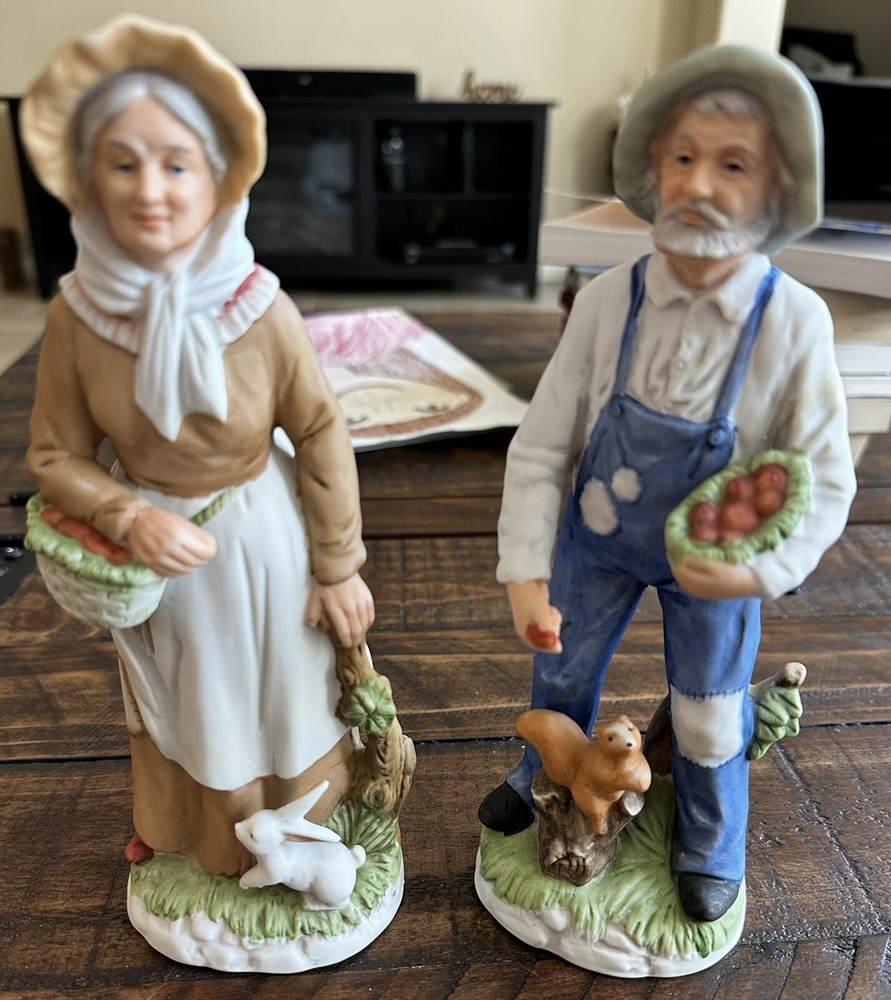 Vintage Homco Old Couple #1409 Farmers 8