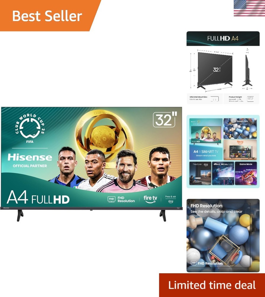 32-Inch Full HD Smart Fire TV with DTS Virtual X and Slim Bezel Design
