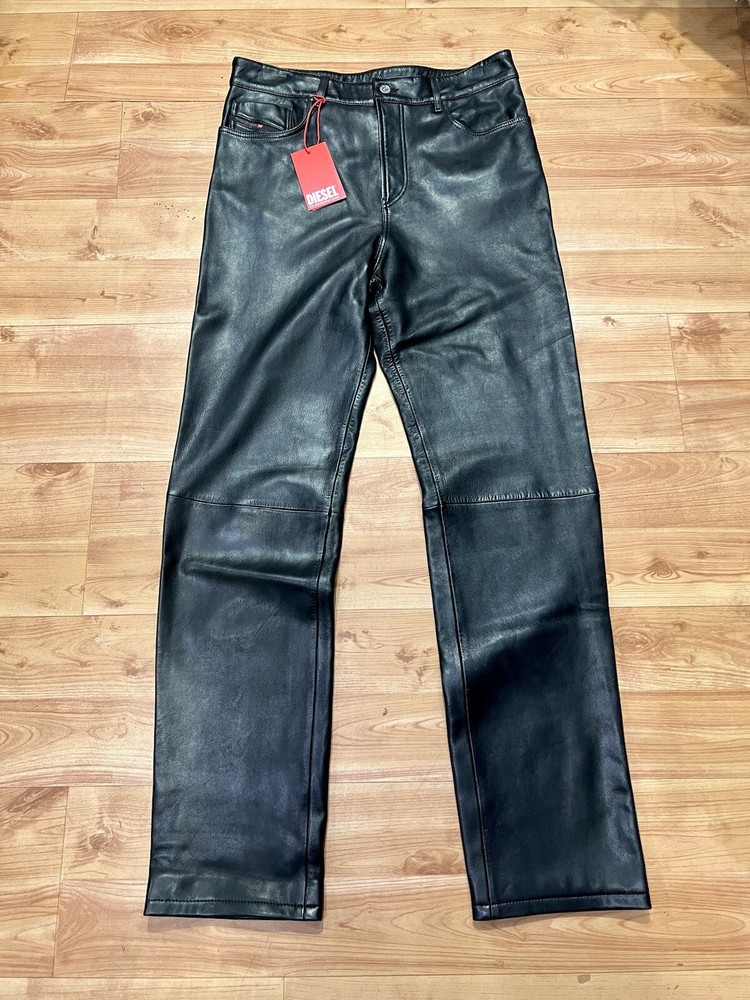 Diesel P-METAL LEATHER TROUSER Size 32