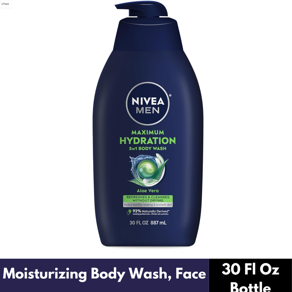 Nivea Men Maximum Hydration Aloe Vera Body Wash for Dry Skin