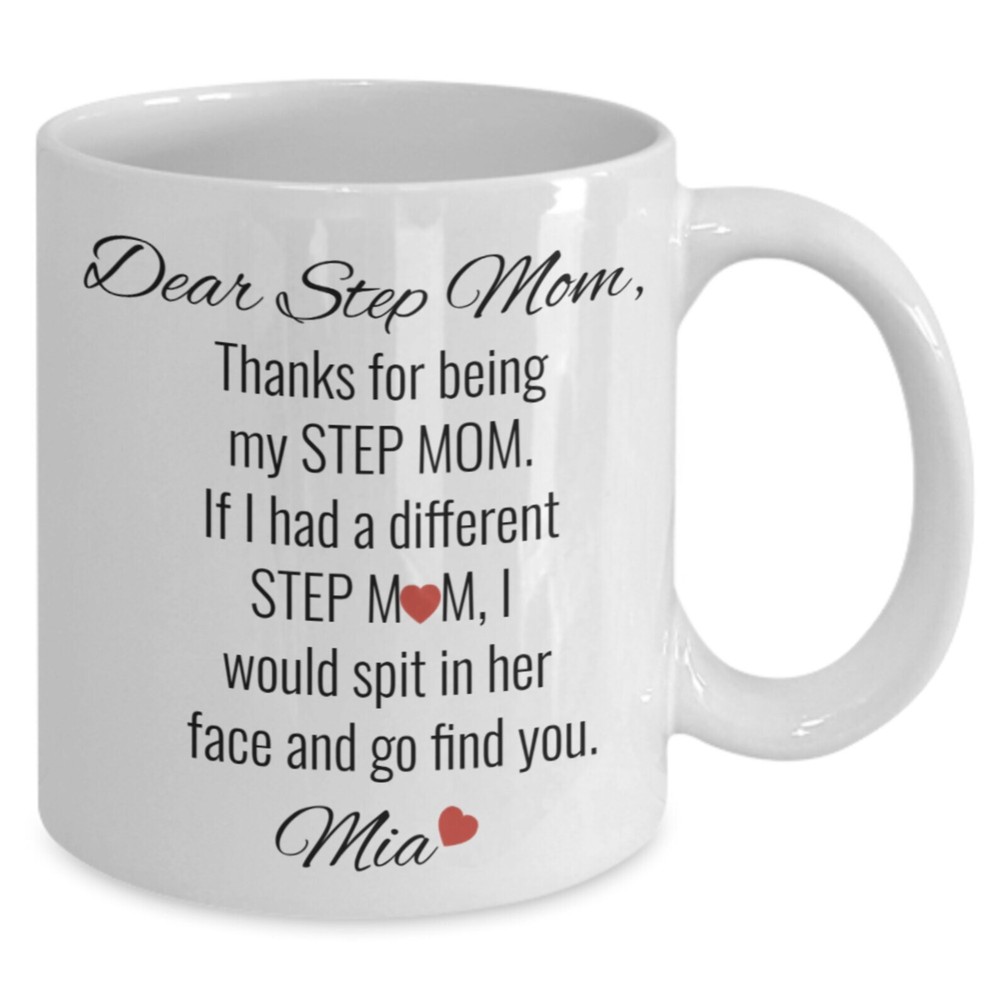 Personalized Mothers Day Gift For Stepmom Thanks For Being My Stepmom Mug Gift