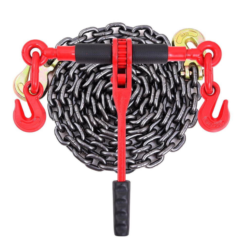 2pc 5/16'' - 3/8'' Chain Binder Kit Ratchet Load Binder 10-20' G80 Chains Haulin