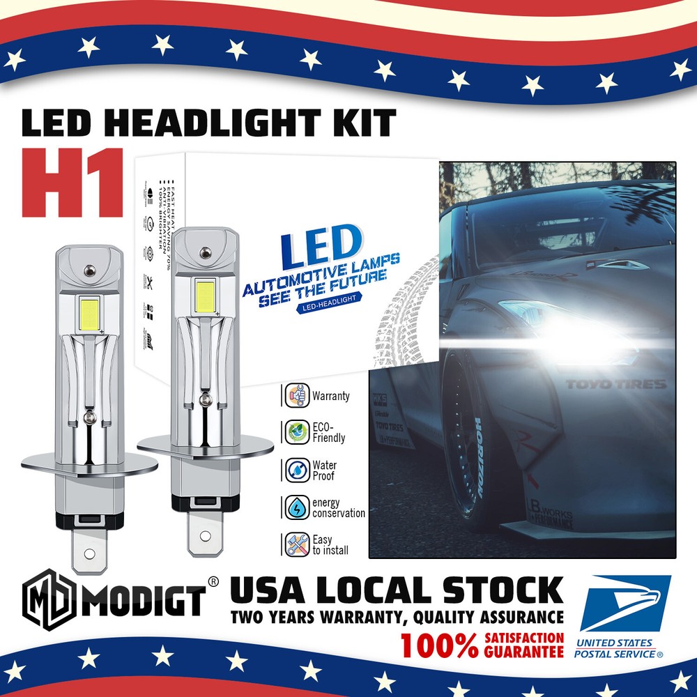 H1 LED Headlight Bulbs Kit High/Low Beam 100W For Audi S8 2001-2003 Plug Play 2X