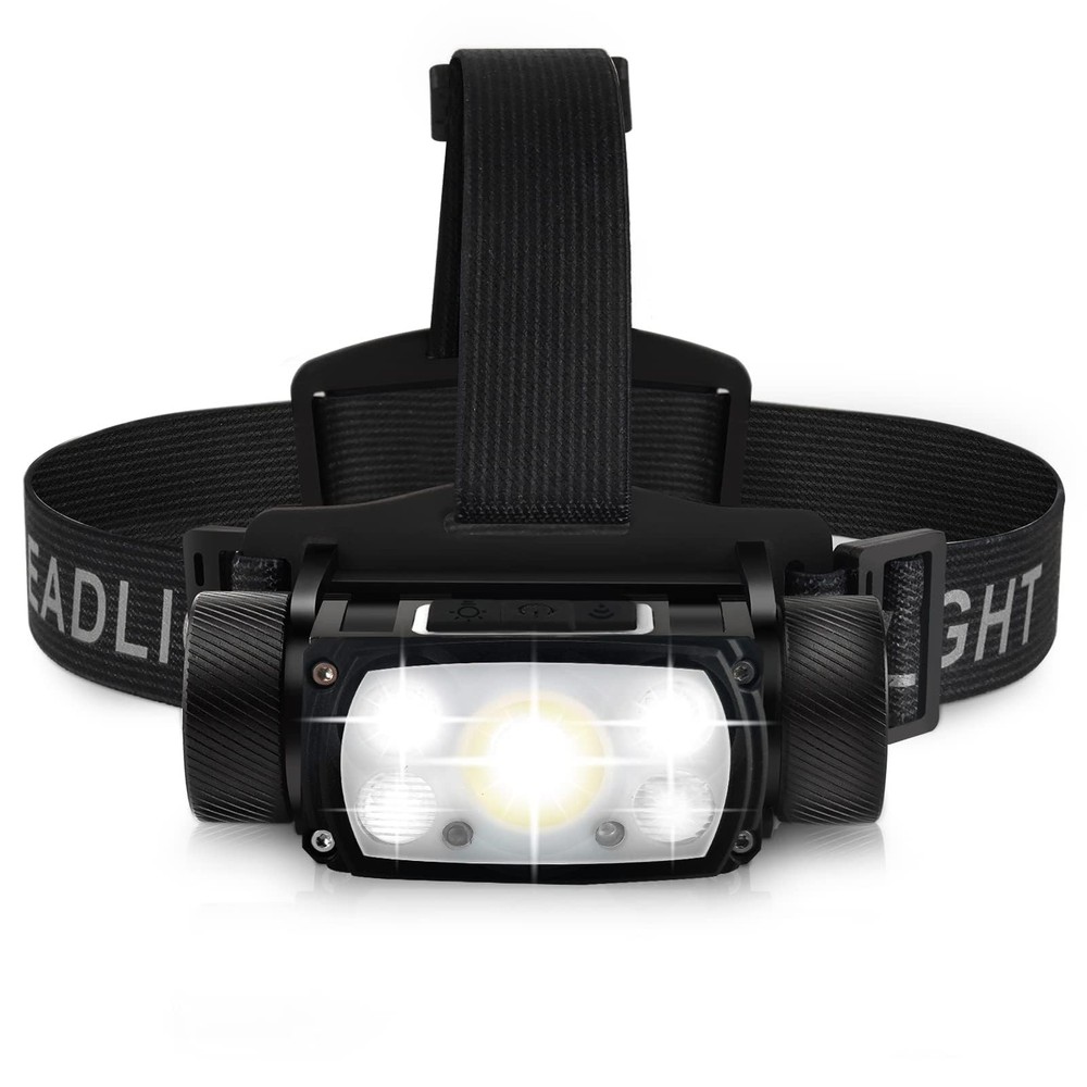 Rechargeable LED Headlamp,90000 Lumen Super Bright Motion Sensor Head Lamp,16...