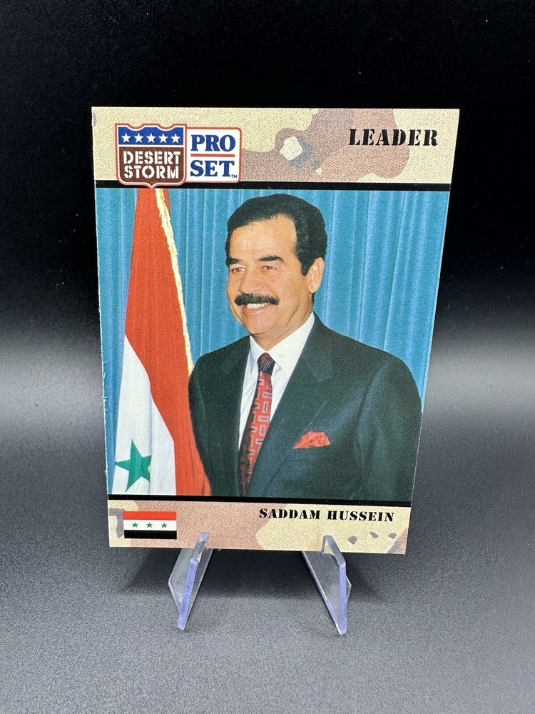 1991 Pro Set Desert Storm #69 | Leader Saddam Hussein NM+