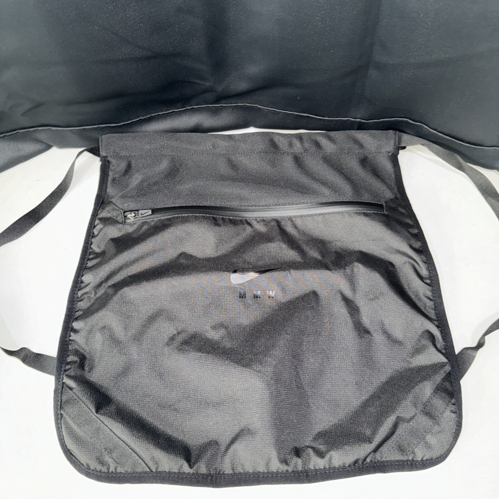 Nike Matthew MMW Black Drawstring Backpack with Zipper Pocket