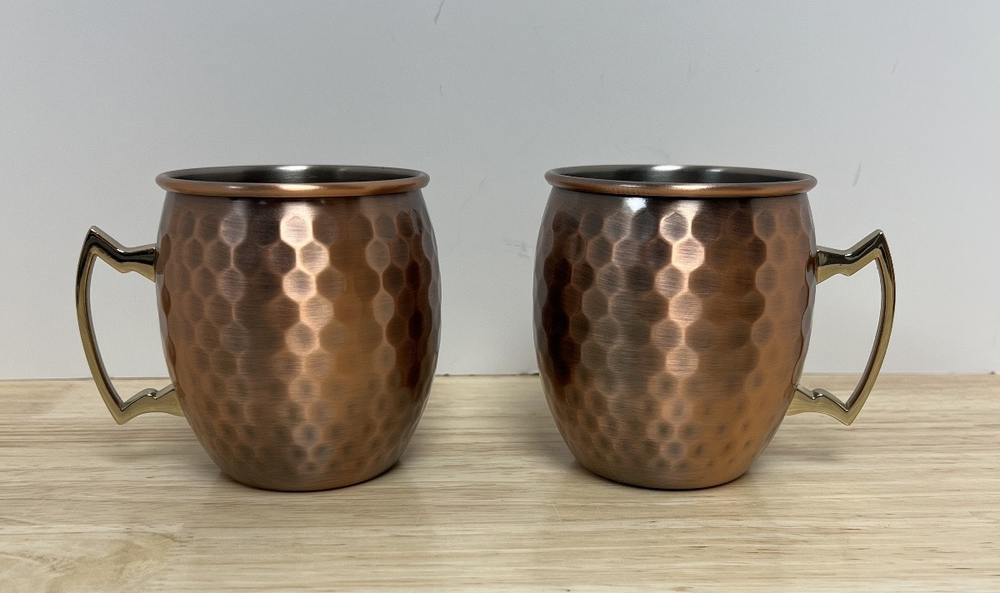 2 Handle Moscow Mule Copper Mugs for Cocktails