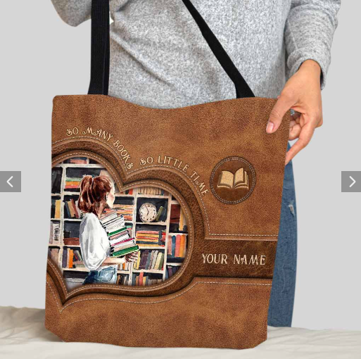 Personalized Books Tote Bag, So Many Books Handbag