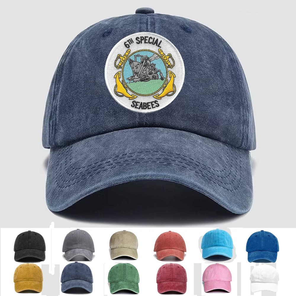 Custom Embroidered Hat 6th Mobile Construction Battalion, Veteran Cap, Gift Idea