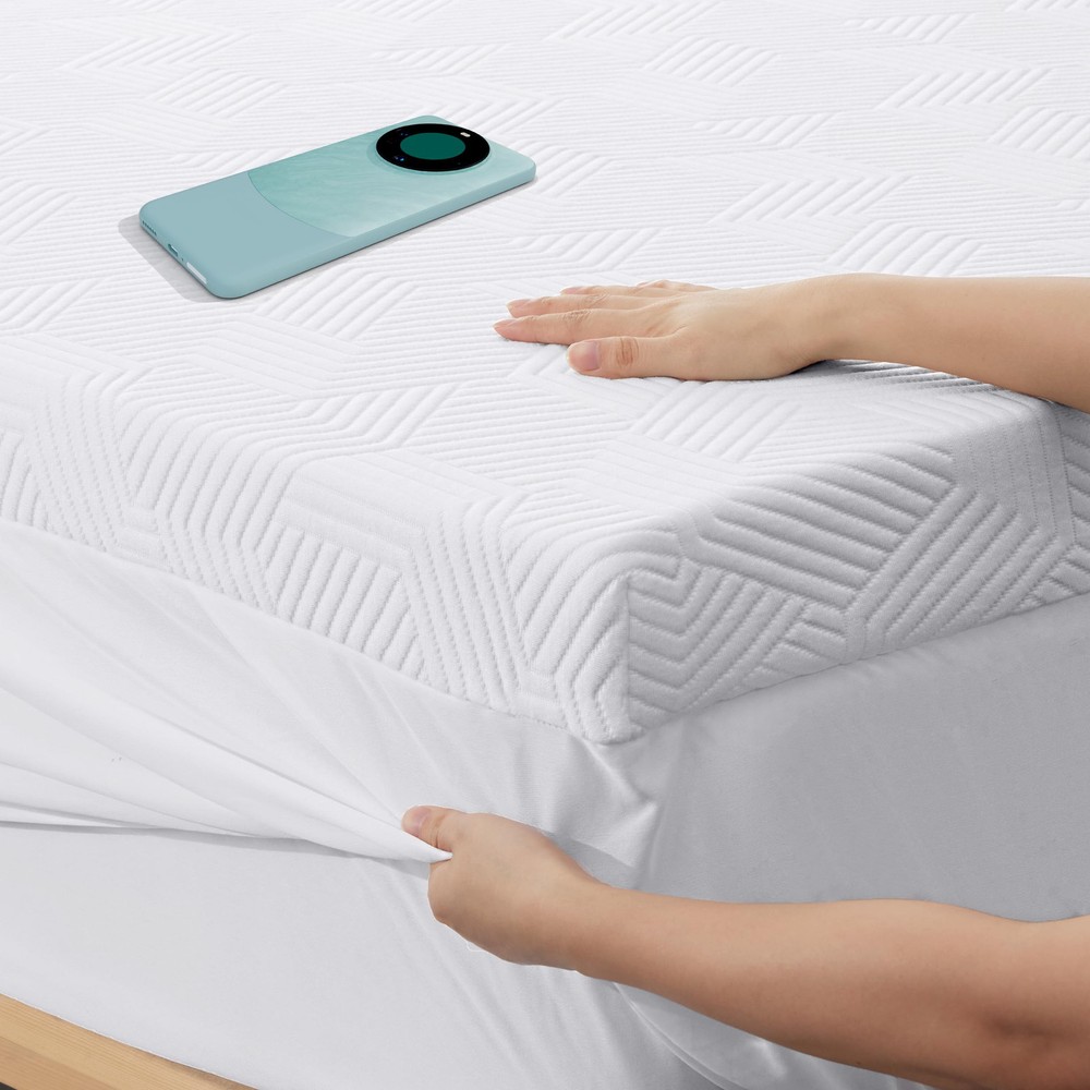 3 Inch Gel Memory Foam Mattress Topper Queen Size, High Density Memory Foam M...