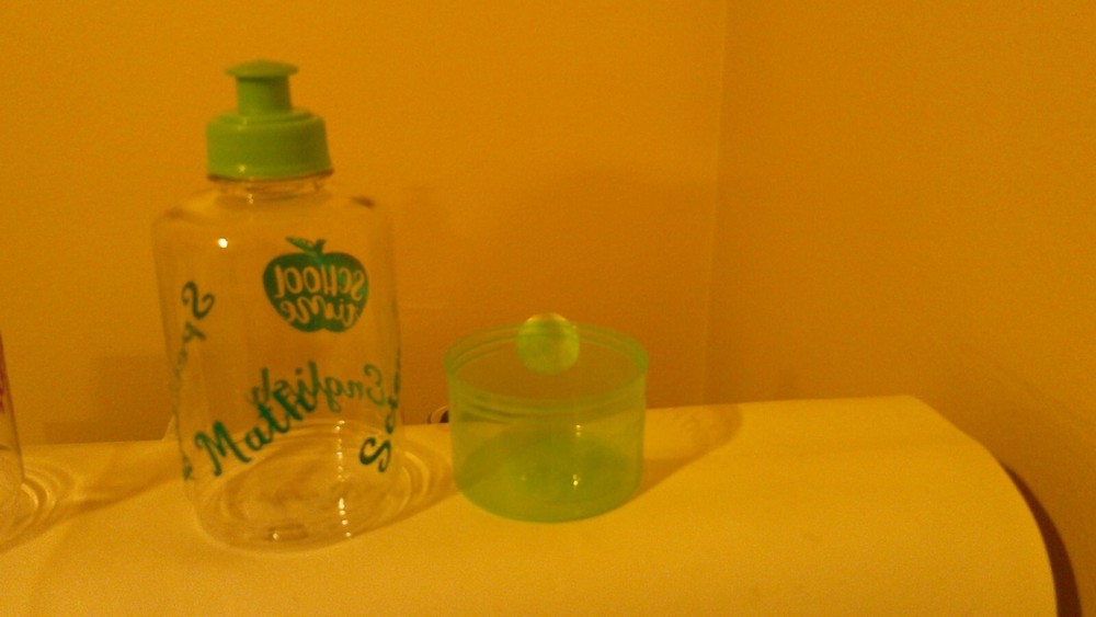 Kids 6-inch Back to School Water Bottle with Removable Base and 2-inch Cup-image