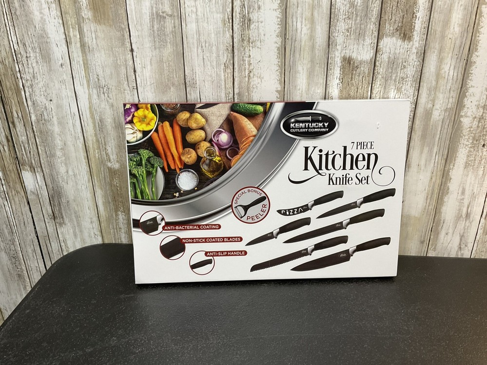 Kentucky Cutlery 7-Piece Kitchen Knife Set - Lot 310 Sharp Stainless Steel Blades