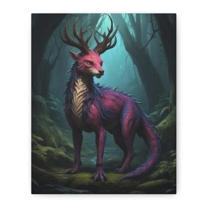 Enigmatic Forest Guardian Wall Art for Fantasy Home Decor