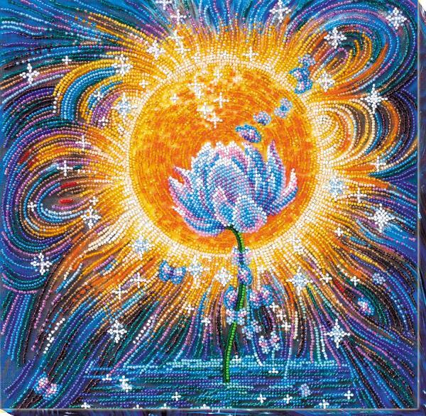 Bead embroidery kit Magic Shine needlework kit Art canvas beadwork pattern