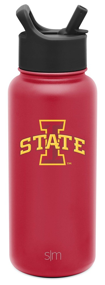 Officially Licensed Iowa State Cyclones Insulated Water Bottle with Straw Lid