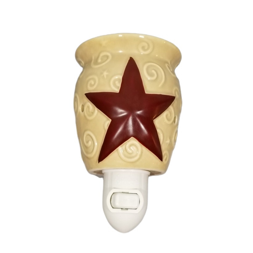 Retired Scentsy Rustic Red Star Plug In Wax Warmer
