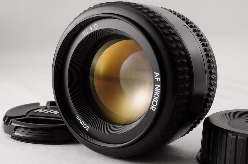 Near MINT Nikon NIKKOR AF 50mm f/1.4D Auto Standard Prime Lens w/Caps From Japan