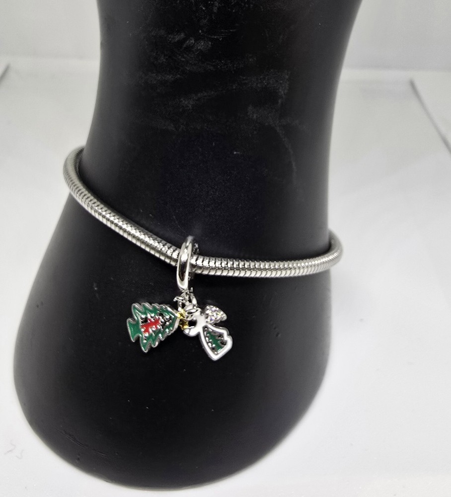 Authentic Pandora Charm Bracelet with Christmas Charm 7.5 Inches