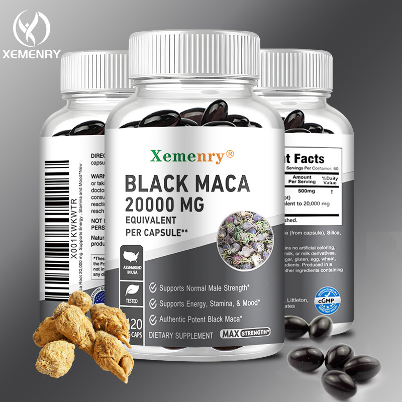 Black Maca - Testosterone Booster, Muscle Health, Energy & Stamina, Endurance