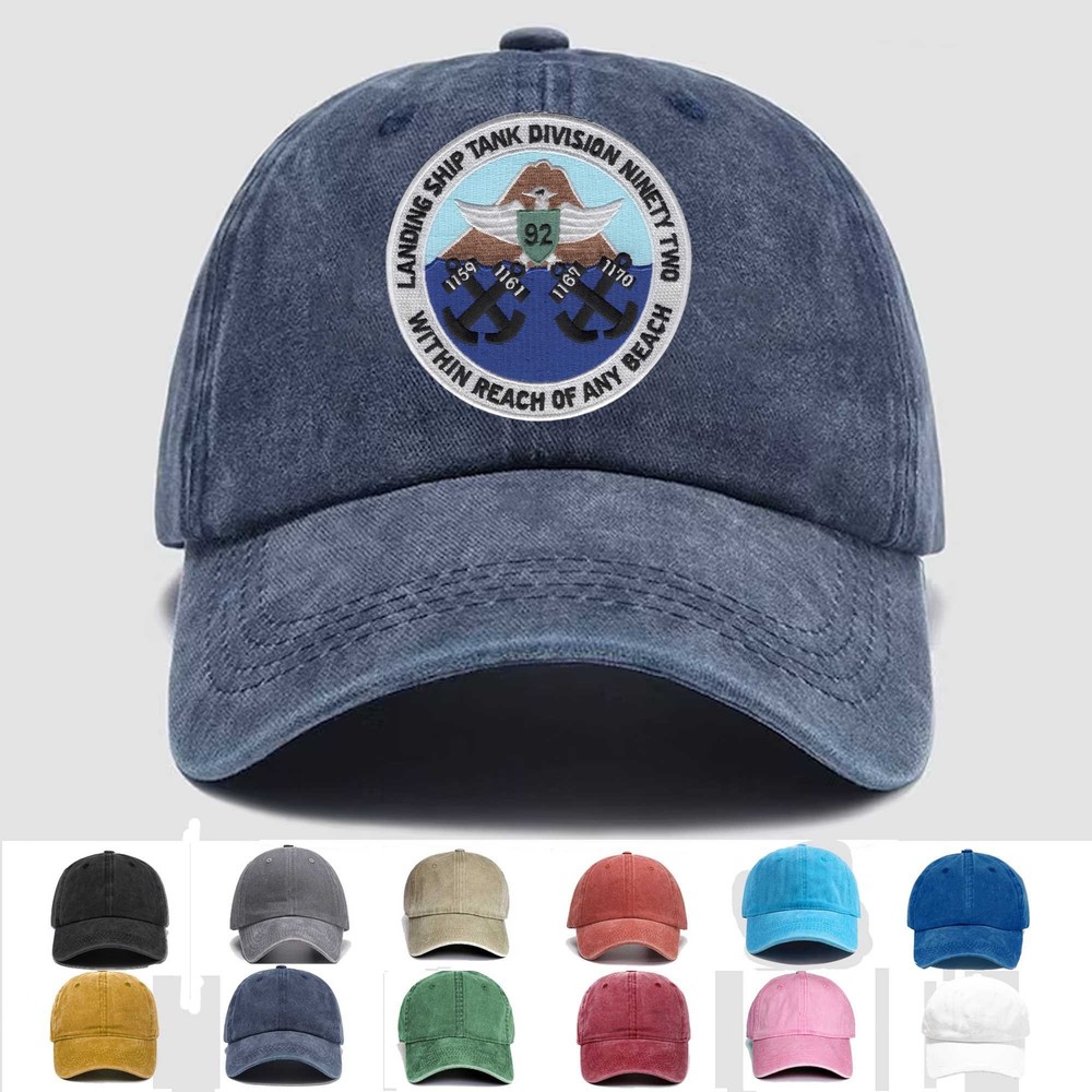 Custom Embroidered Hat LANSHIPDIV-92 Landing Ship Tank Division, Veteran Cap