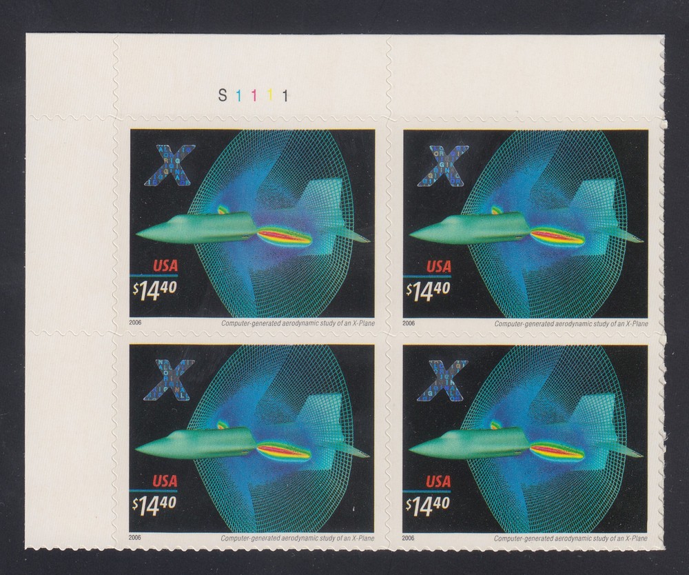 2006 US Stamp #4019 X-Plane Express Mail $14.40 VF NH Plate Block of 4