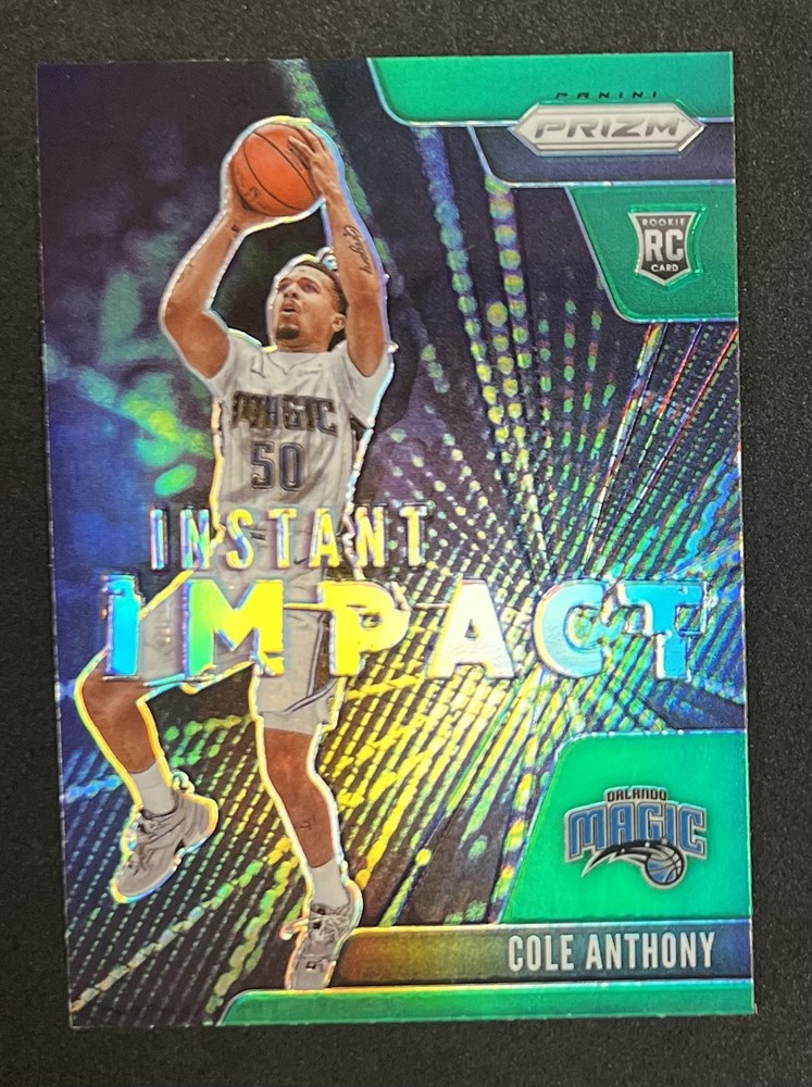 Cole Anthony 2021 Prizm Instant Impact Green SP RC Magic Rookie Card