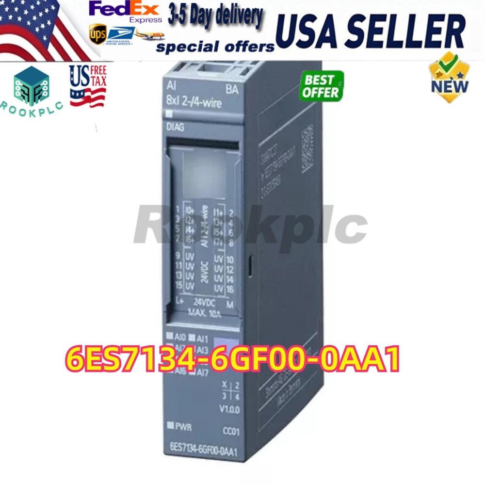 New Siemens 6ES7 134-6GF00-0AA1 6ES7134-6GF00-0AA1 ET 200SP Analog Input Module