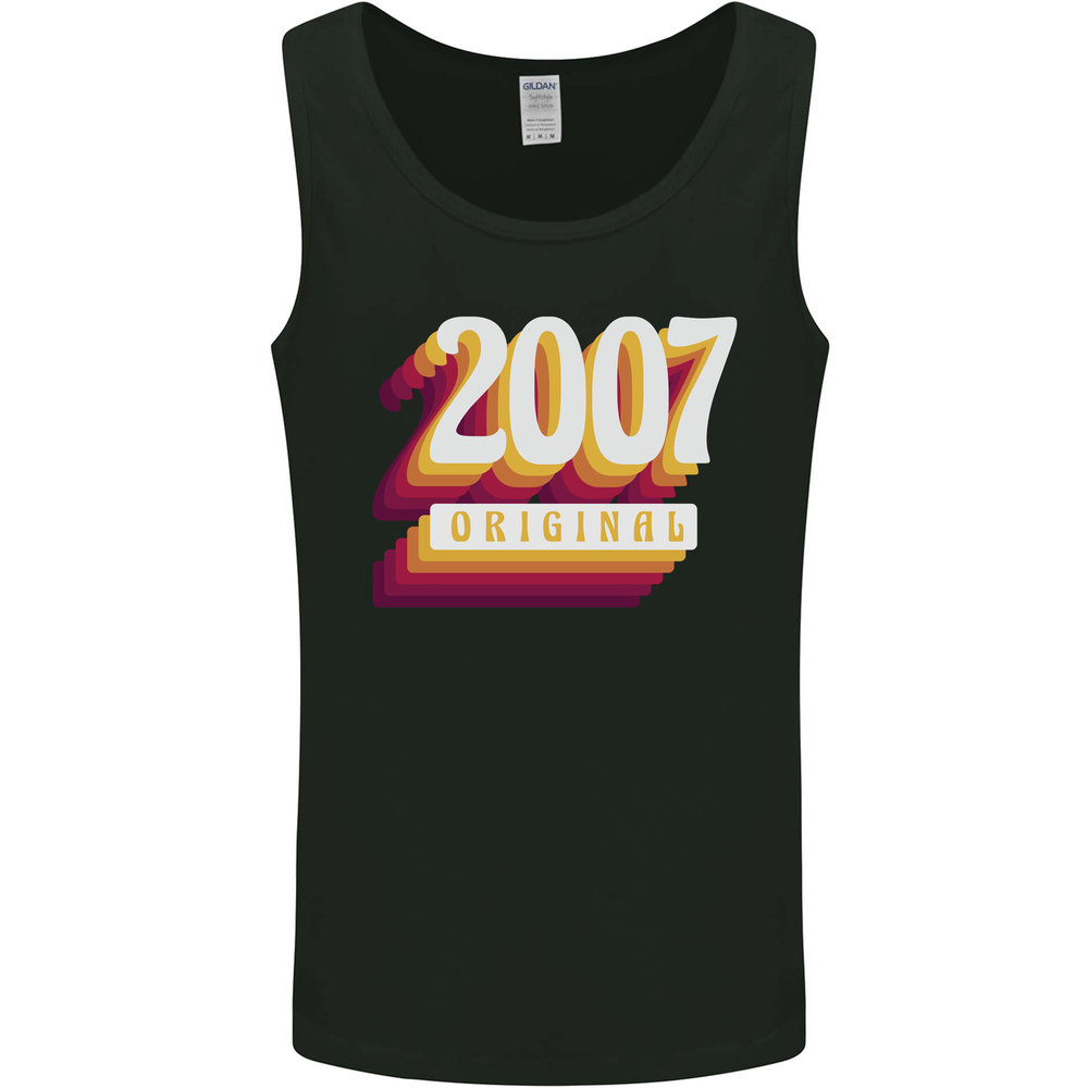 Retro 18th Birthday Original 2007 Mens Vest Tank Top