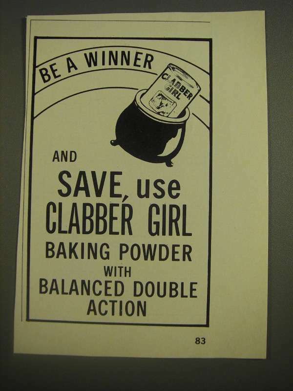 1985 Clabber Girl Baking Powder Vintage Ad - Bake Like a Winner