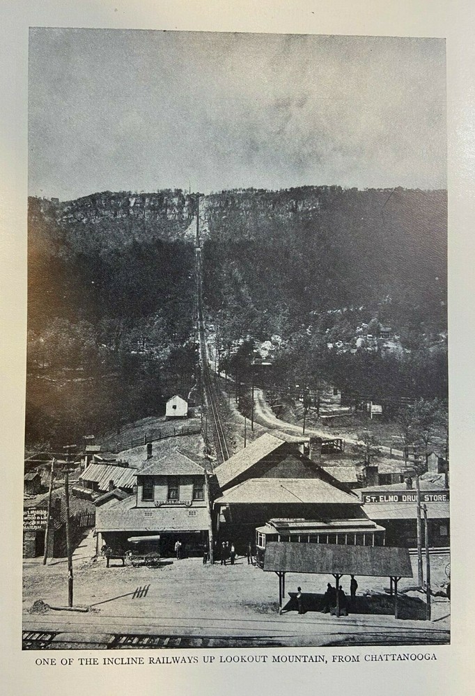 1907 Vintage Illustration Incline Railway Up Lookout Mountain Chattanooga
