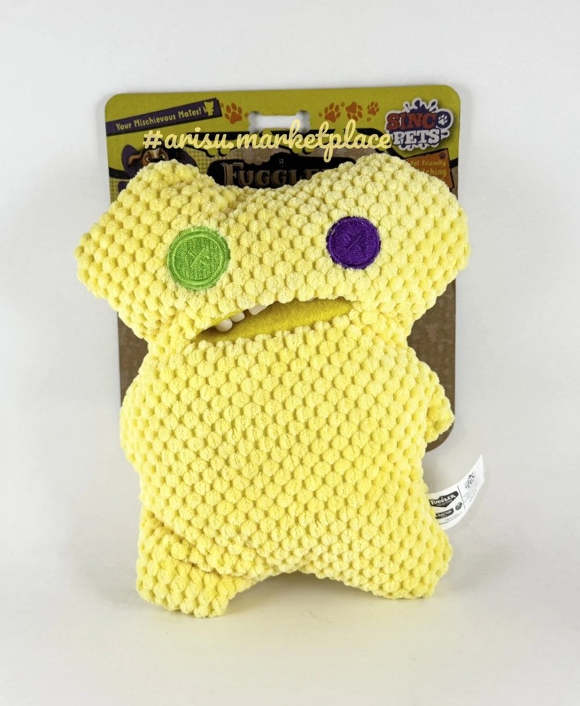 Singo Pets x Fuggler Funny Ugly Monster - DOG TOY | Yellow Gaptooth Oogah Boogah