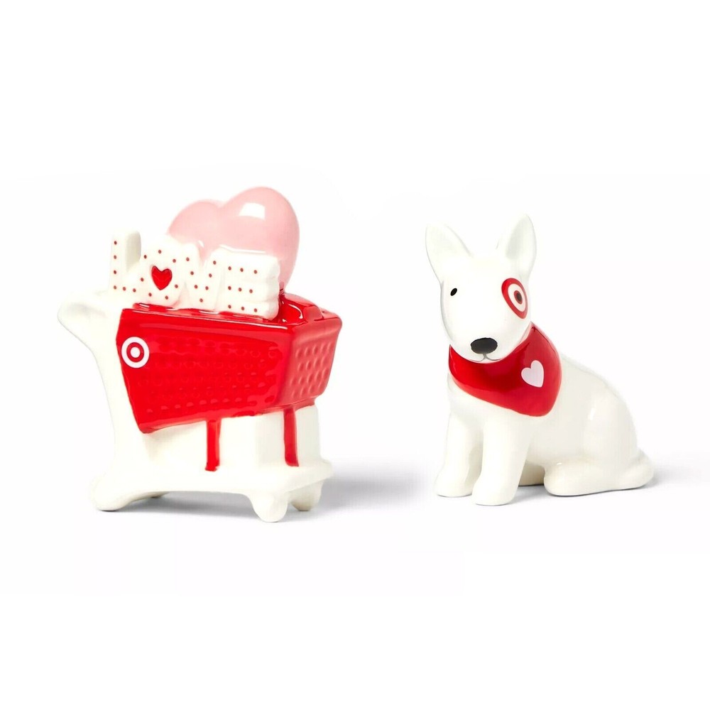 Target Spritz Valentine’s Ceramic Cart & Bullseye Dog 2025 for Valentine's Day