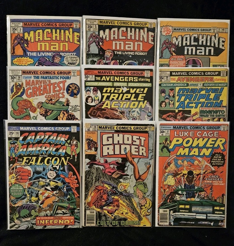 Marvel Bronze Age Comic Lot - 9 Low Grade Reader Issues  