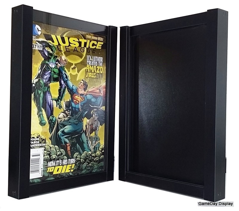 Comic Book Display Frame Case Shadow Box Black Magazine Lot of 2 A