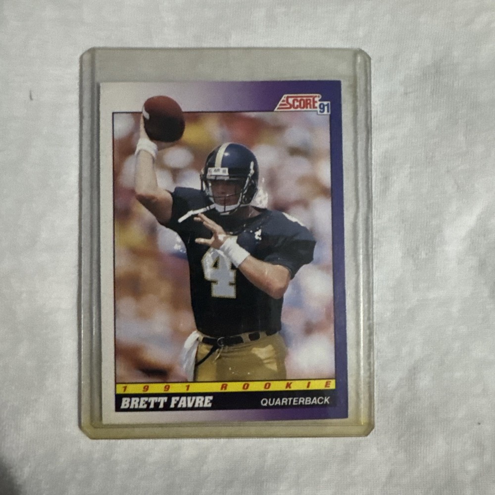 1991 Score Brett Favre #611 Rookie Card RC Falcons - NFL Hall Of Fame 1/8/25