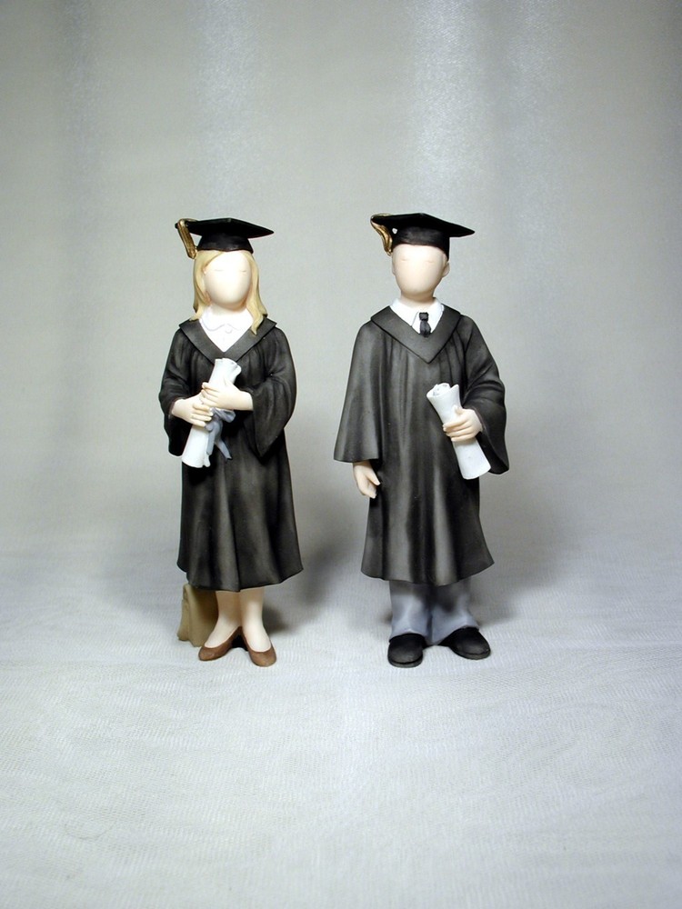 Customized High School College Male Boy Female Girl Graduate Graduation Figurine