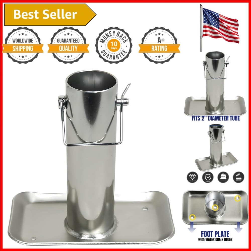 5000 lbs Capacity Extended Trailer Jack Foot Plate with Drain Holes  