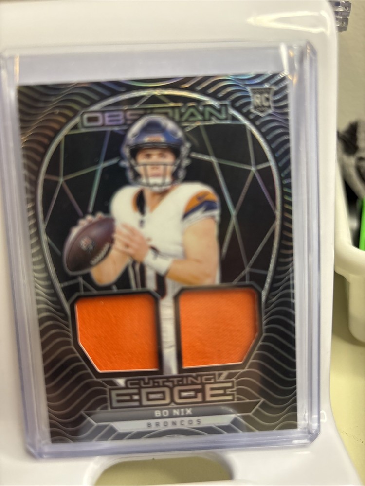2024 Panini Obsidian Cutting Edge Materials Bo Nix #CEM-BNX (MEM, RC)