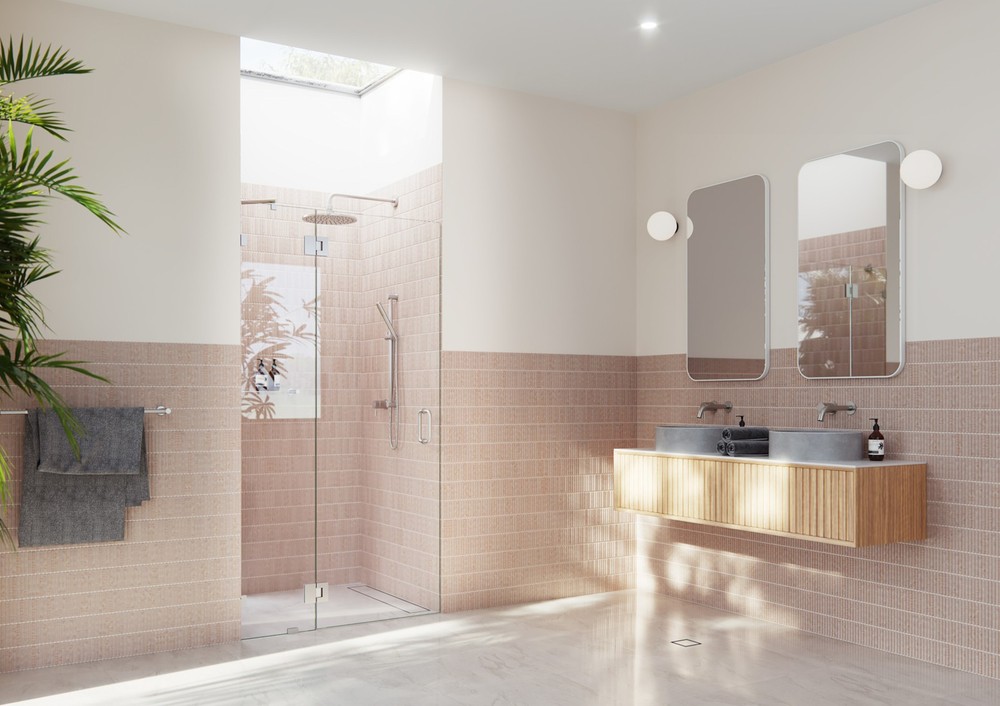 Glass Warehouse GW-GH-35.25 78-Inch Hinged Frameless Shower Door in Nickel Finish