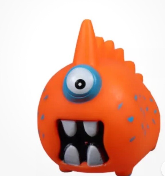Squeaky Monster Dog Toy(For All Size Dogs)Orange-BRAND New
