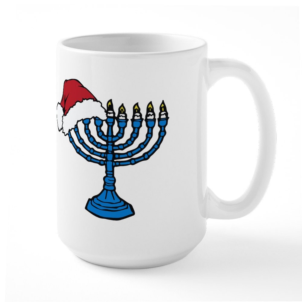 Hanukkah and Christmas 15oz Ceramic Mug by CafePress  