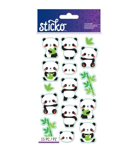 Sticko Rolly Polly Panda Bear Stickers Planner Supply Crafts Scrapbook