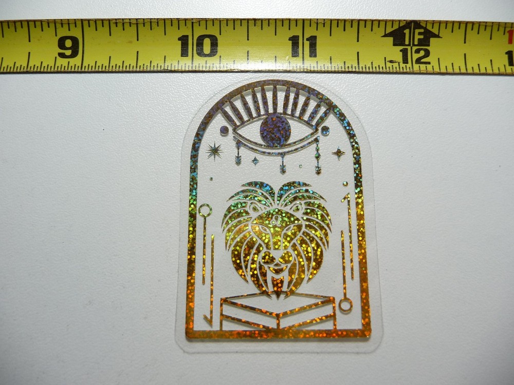 HOLOGRAPHIC ZODIAC LEO ARCH STICKER DECAL HOROSCOPE SIGN BIRTH MONTH
