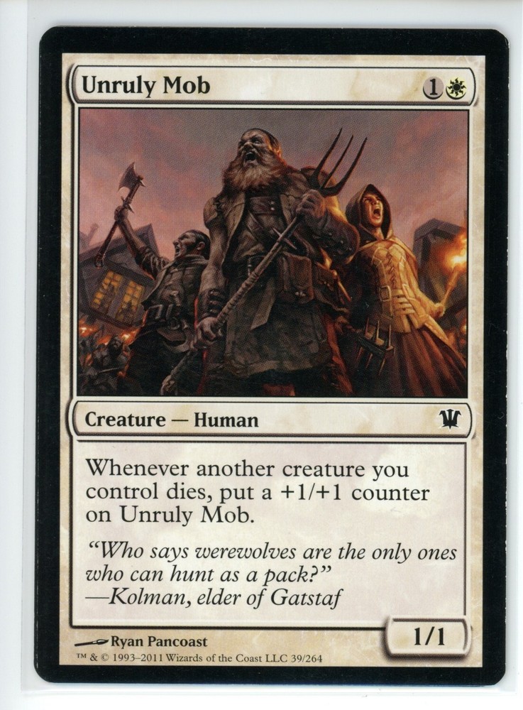 UNRULY MOB Innistrad #39 ISD LP MTG Card for Strategic Gameplay