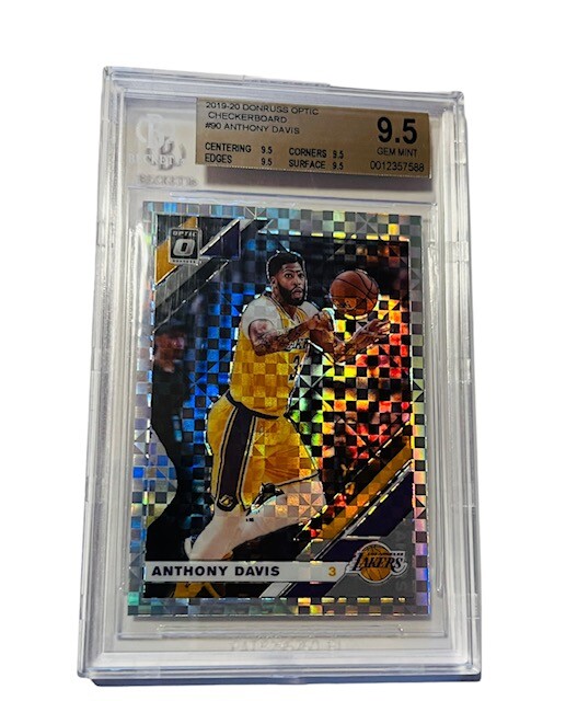 Anthony Davis Checkerboard BGS 9.5 TRUE GEM sp inserto POP 1/1 Lakers 2019 óptica