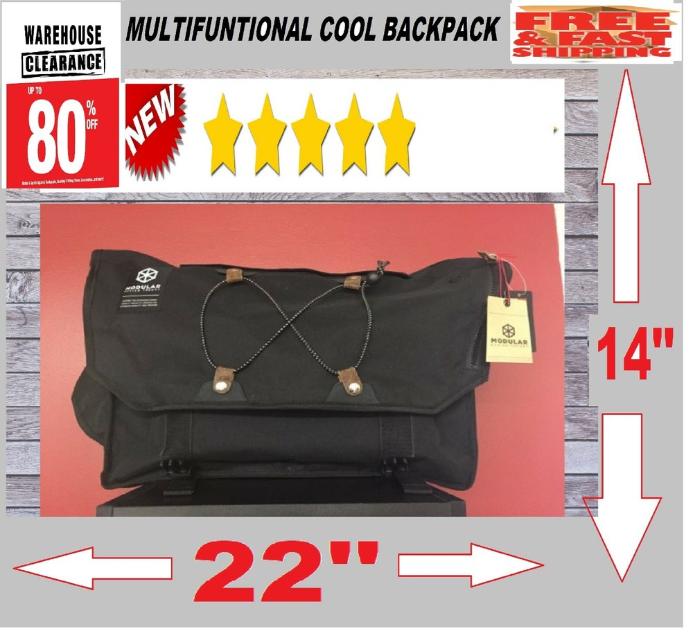 Clearance Sale Black Messenger Bag for High School Travel Laptop Backpack with Zipper-image