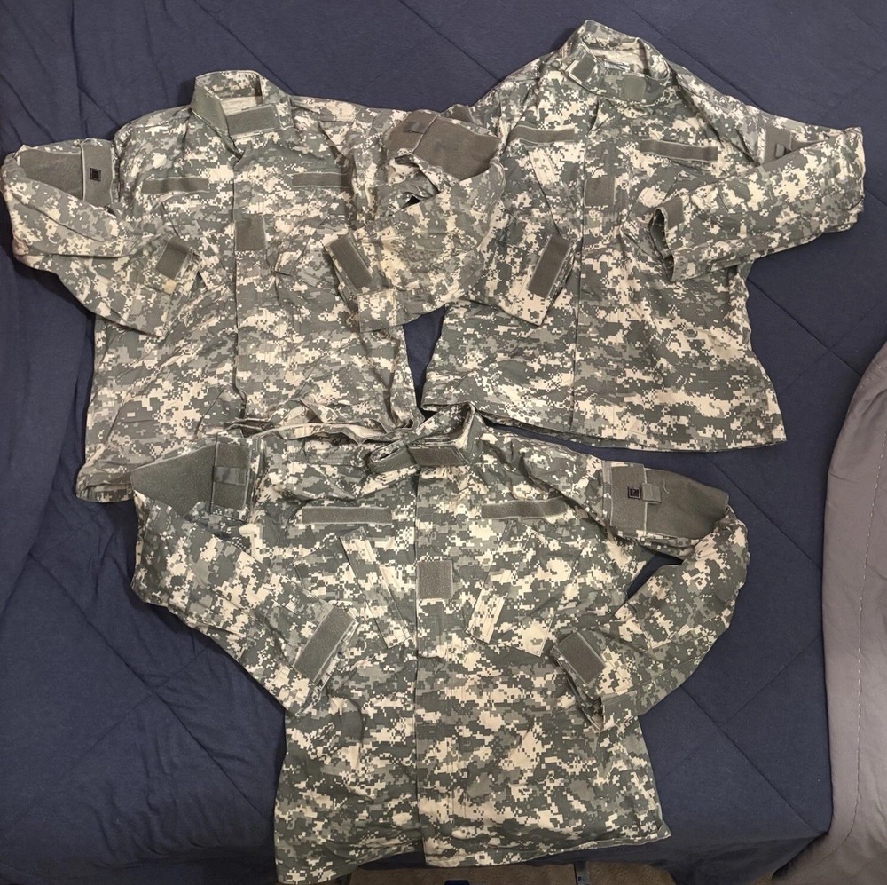 LOT OF 3 US Army Mens Coat SMALL/SHORT Jacket Uniform Digi Camo Combat Military