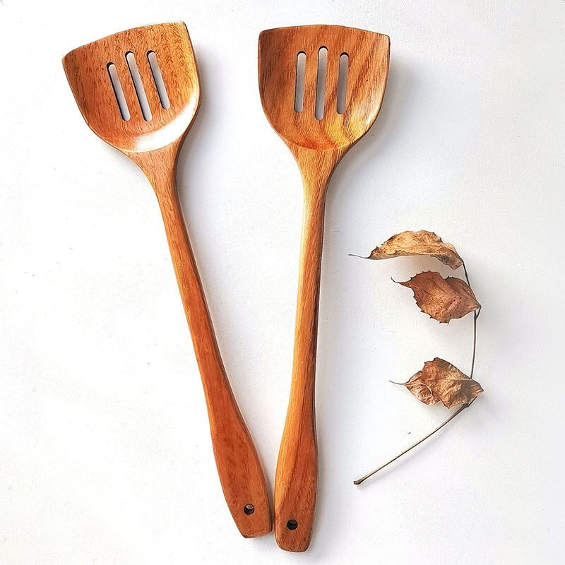 Wooden Spoon for Home Use Japanese Style Long Handle Small Large Soup Spoon