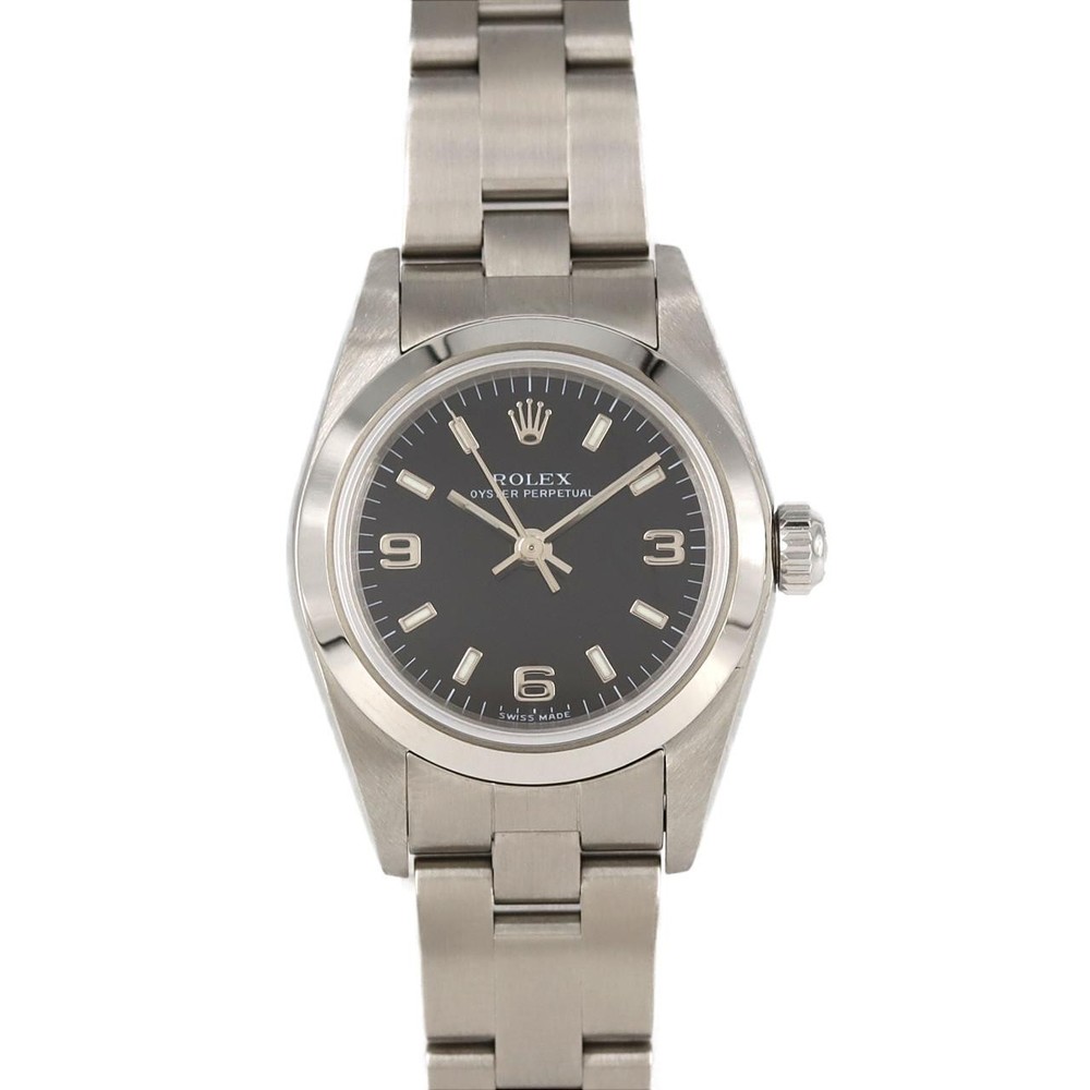Authentic ROLEX Oyster Perpetual 76080 Stainless Steel Automatic Watch Serial A24